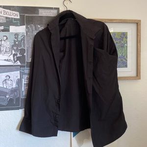 Nice Black Dress Shirt Breathable and Comfortable